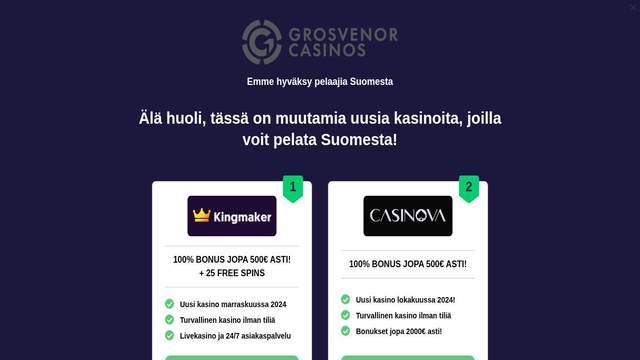 Grosvenor Casinos casino screenshot